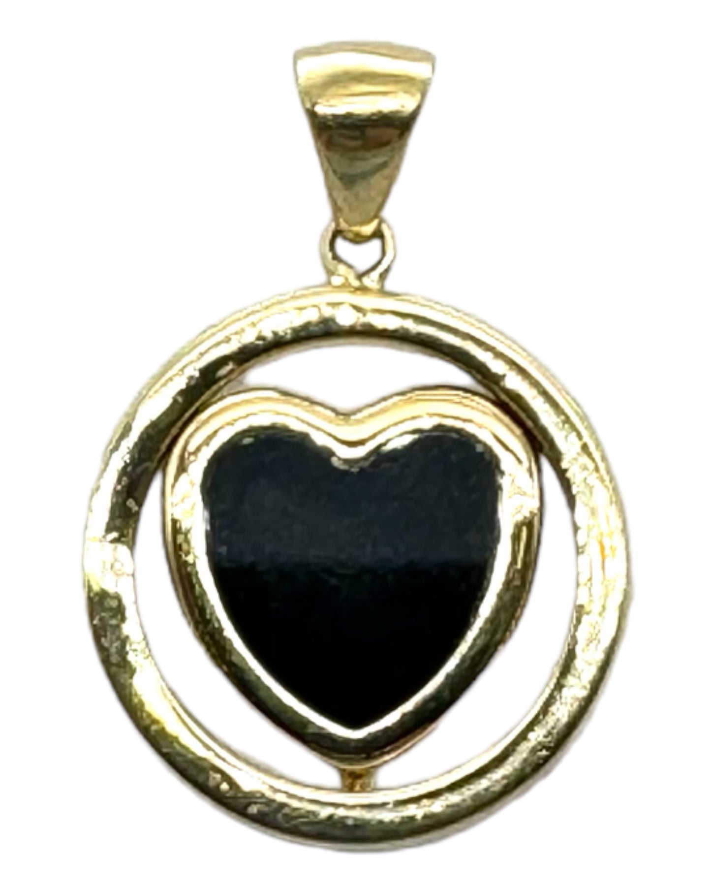 Pendiente con Corazon negro